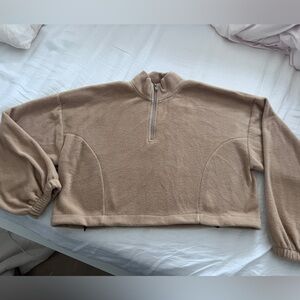 Oak + Fort Cropped Quarter Zip